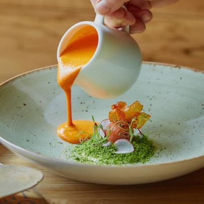 Холодный суп из печеных перцев