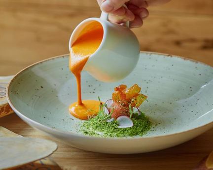 Холодный суп из печеных перцев