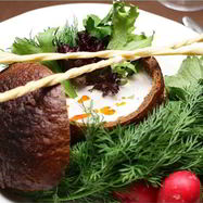 Рецепт Холодного супа из редиса в черном хлебе