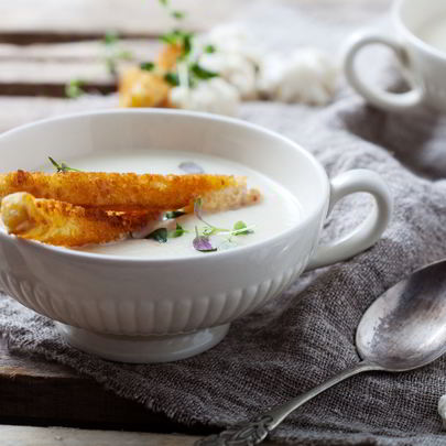 Холодный суп-пюре из цветной капусты