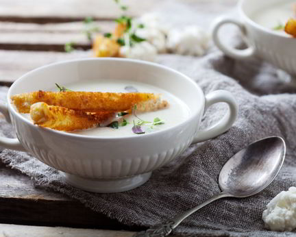 Холодный суп-пюре из цветной капусты