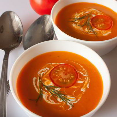 Холодный томатный суп со специями