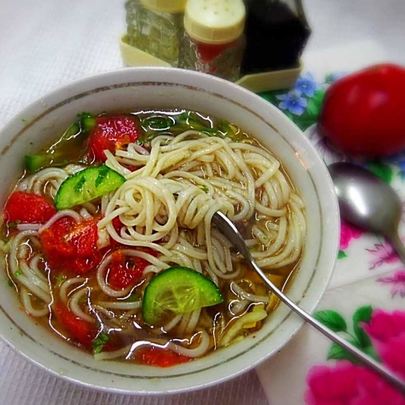 Кукси с говядиной по-корейски