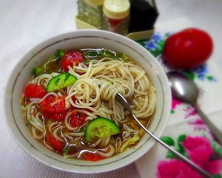 Кукси с говядиной по-корейски