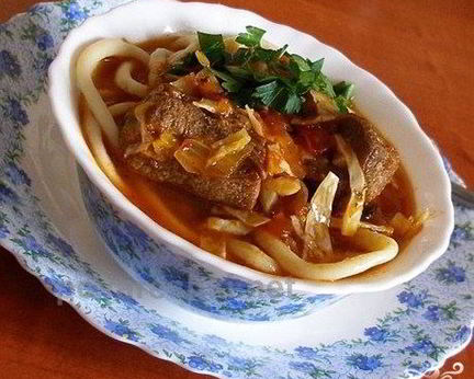 Лагман из индейки