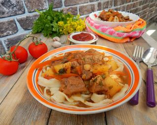 Лагман по-татарски из баранины