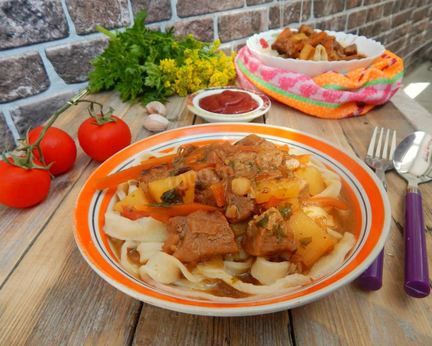 Лагман по-татарски из баранины