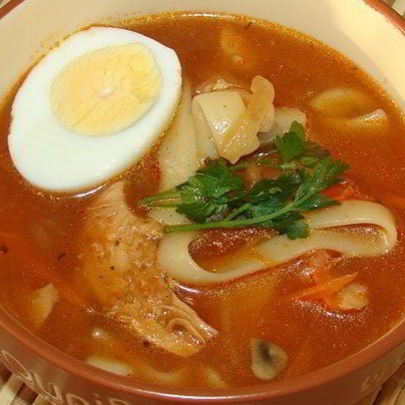 Лагман с грибами