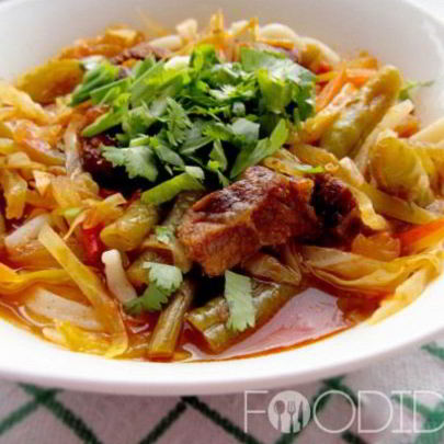 Лагман с редькой