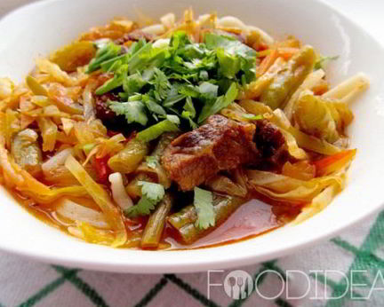 Лагман с редькой