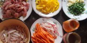 лагман с тянутой лапшой