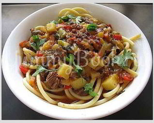 Лагман со спагетти