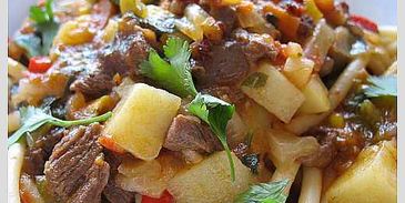 лагман со спагетти