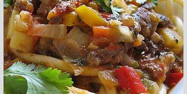 лагман со спагетти