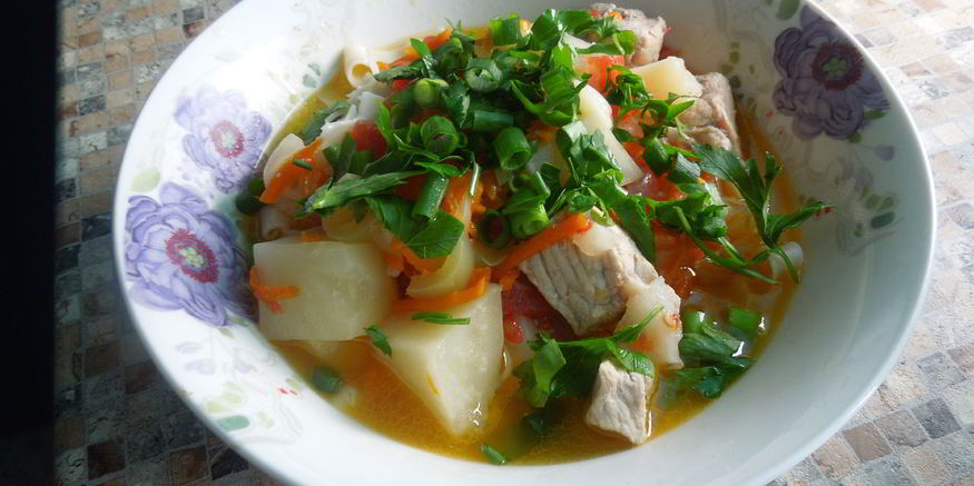 Рецепт лагмана со свининой в мультиварке