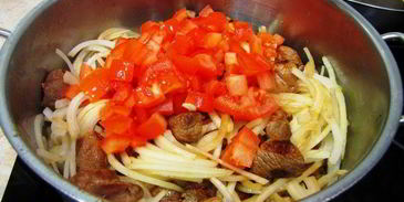 узбекский лагман с настоящей домашней лапшой