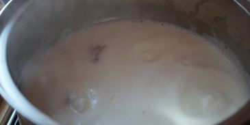 молочный рисовый суп с курагой