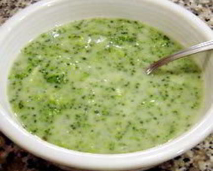 Молочный суп из брокколи