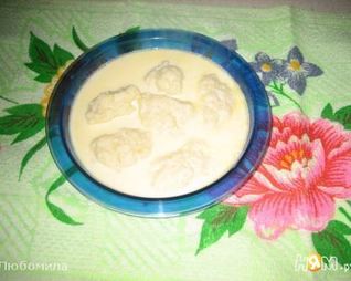 Молочный суп с галушками