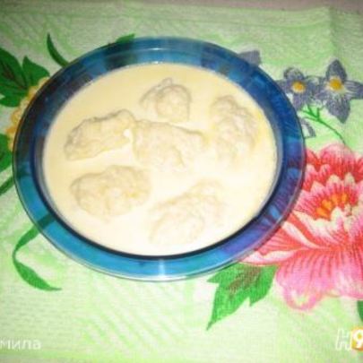 Молочный суп с галушками
