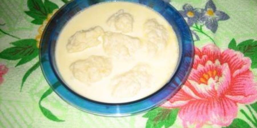 Рецепт молочного супа с галушками