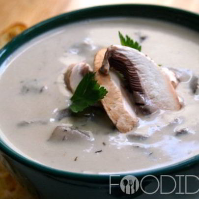 Молочный суп с грибами