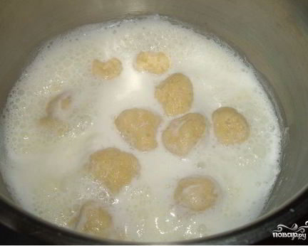 Молочный суп с картофельными клецками