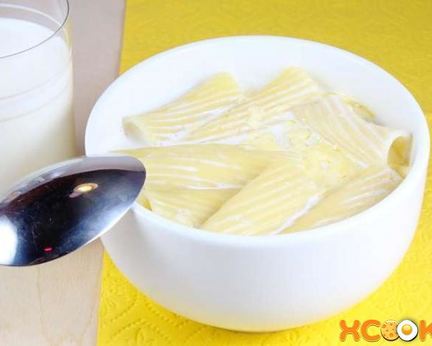 Молочный суп с макаронами