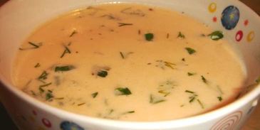 молочный суп с морепродуктами