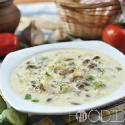 Молочный суп с овощами