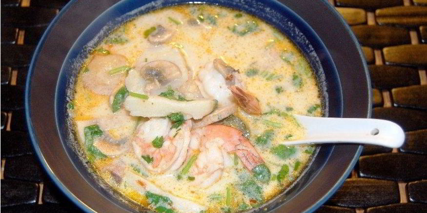 Рецепт молочного супа с пастой и морскими гребешками