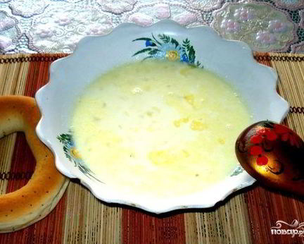 Молочный суп с пшеном