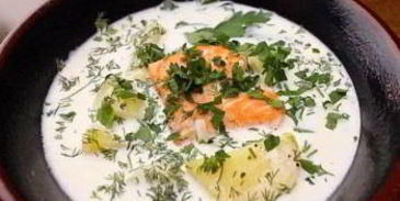 молочный суп с рыбой