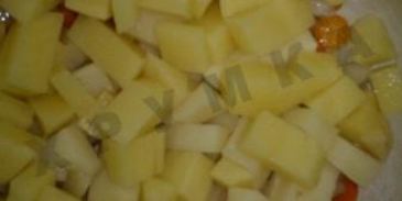 молочный суп с рыжиками