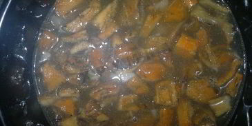 молочный суп с рыжиками