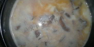 молочный суп с рыжиками