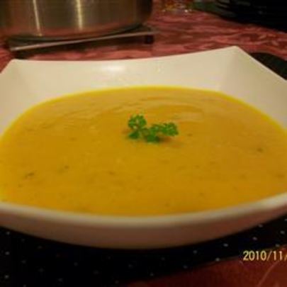 Молочный суп с тыквой
