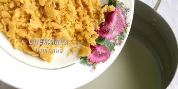 молочный суп затирка