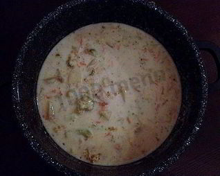 Овощной молочный суп