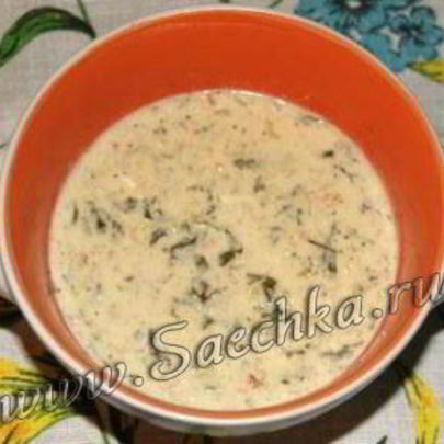 Суп молочный с овощами