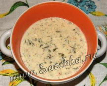 Суп молочный с овощами