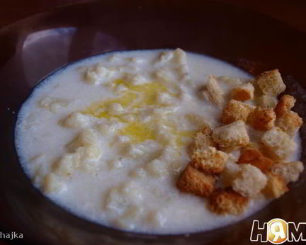 Суп молочный с цветной капустой