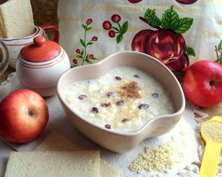 Ванильно-молочный суп с кускусом