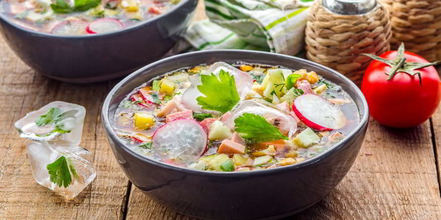 Рецепт домашней окрошки на квасе