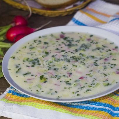 Классическая окрошка на квасе