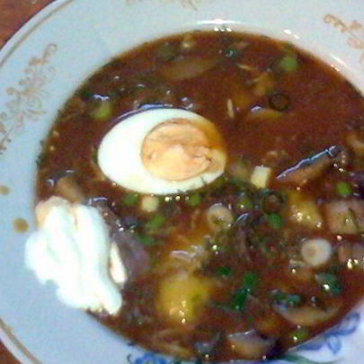 Окрошка грибная с хреном