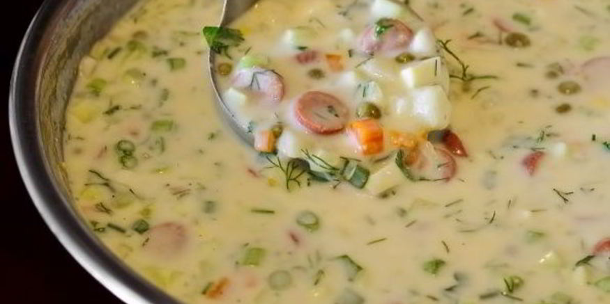 Рецепт окрошки классической на кефире