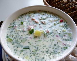 Окрошка классическая с колбасой