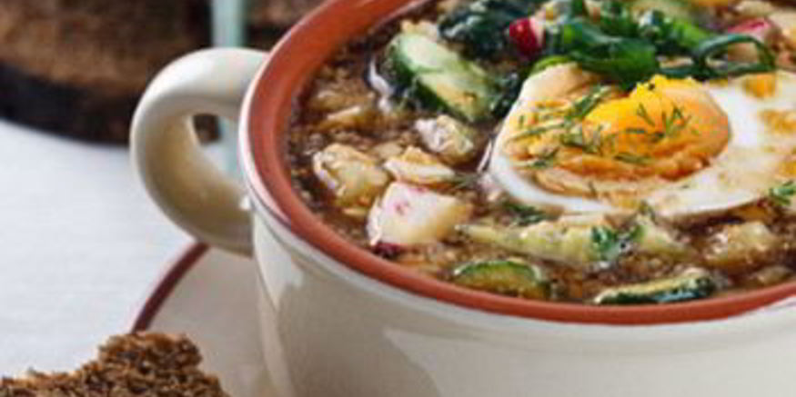 Рецепт окрошки мясной на квасе