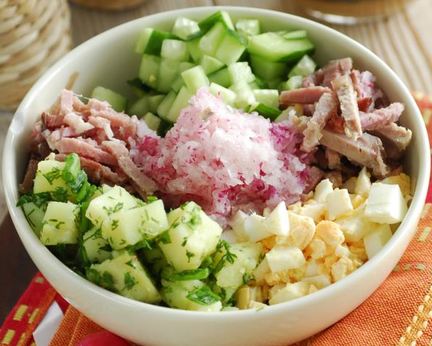 Окрошка мясная